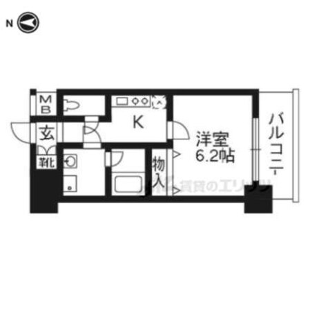 アスヴェル京都外大前の物件間取画像